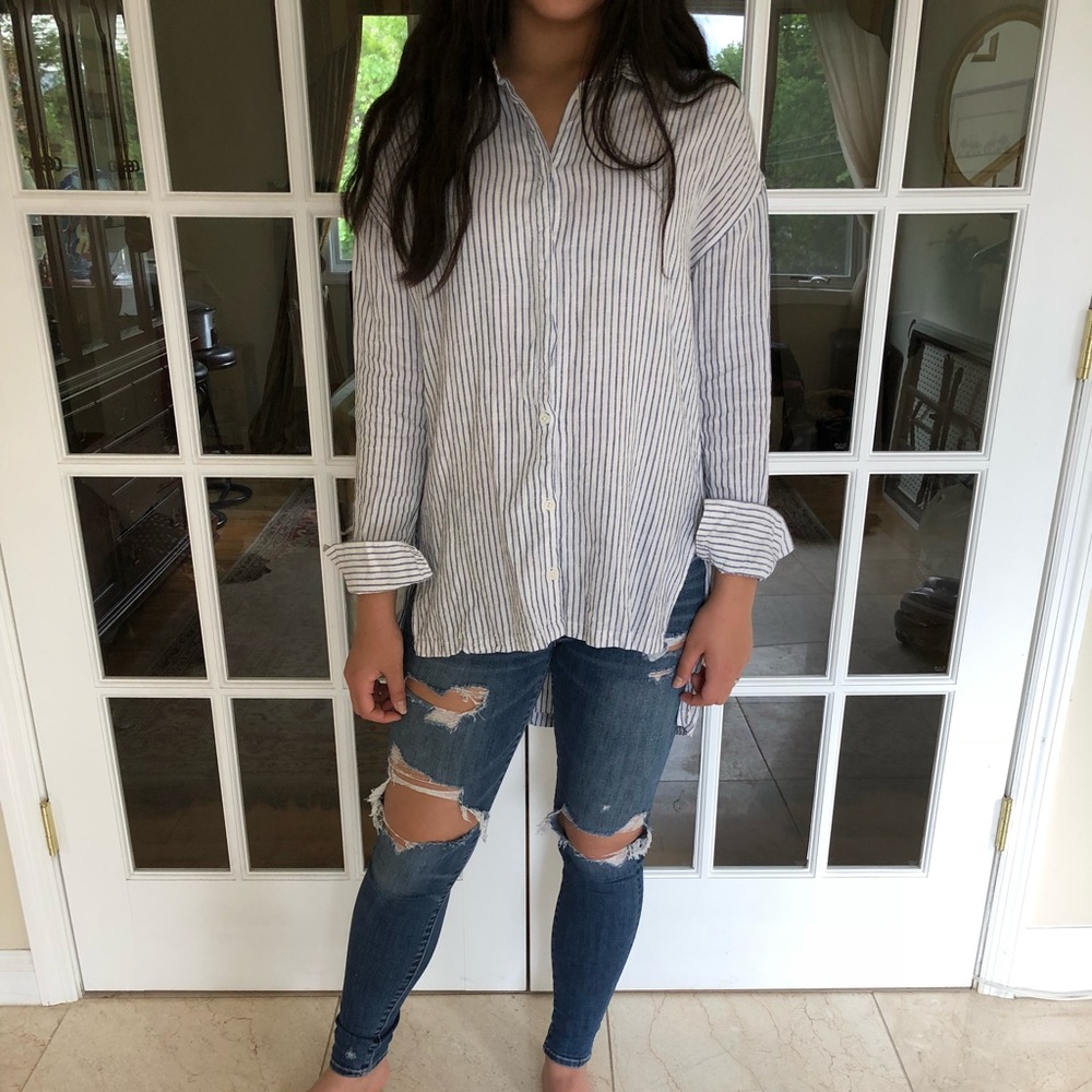 URBAN STRIPE BUTTON DOWN SHIRT SZ SMALL